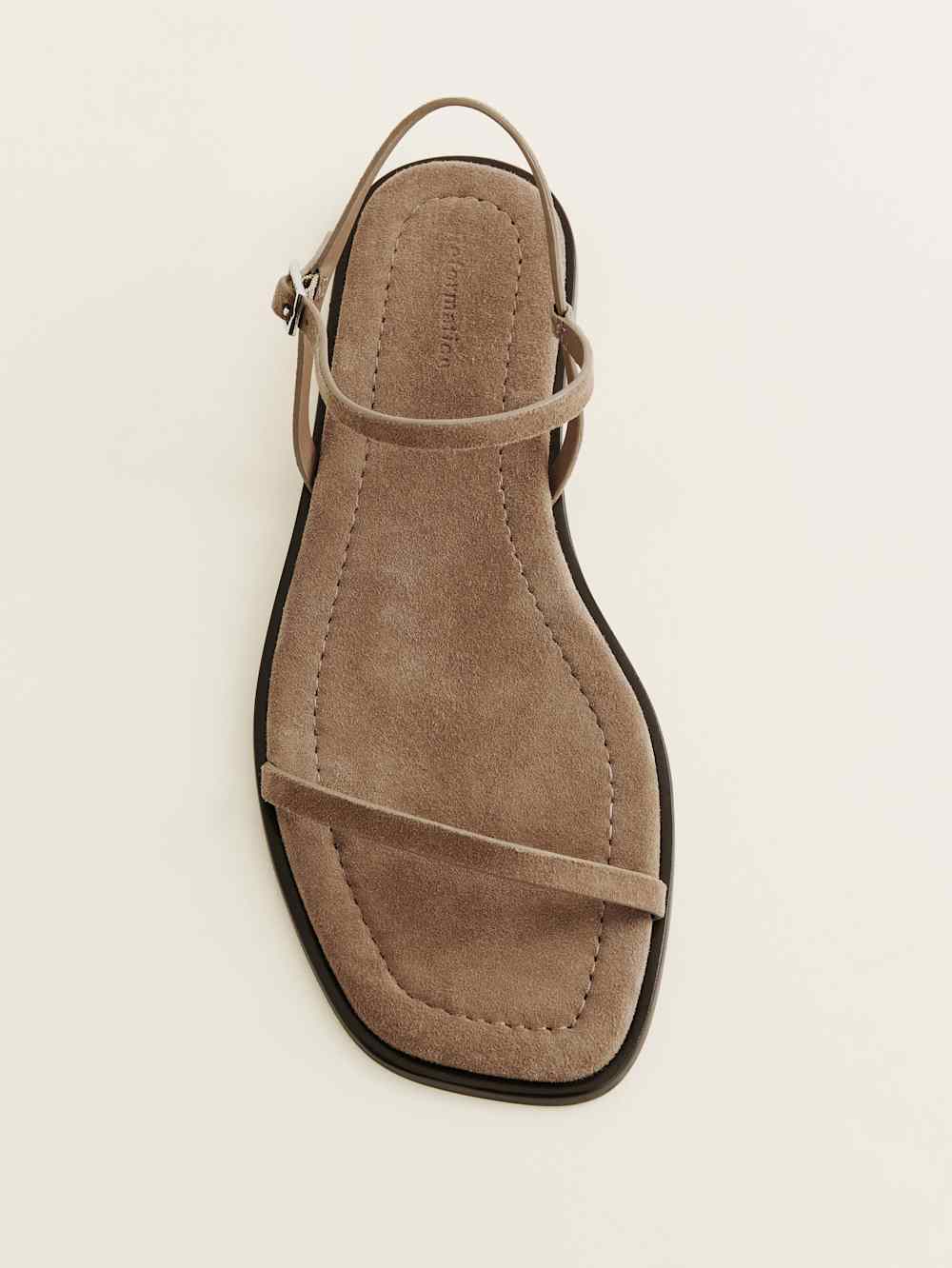 Reformation Lake Flat Sandal - Farro Suede