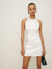 Reformation Anakin Satin Dress - Ivory