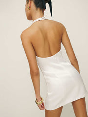 Reformation Anakin Satin Dress - Ivory