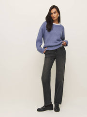 Reformation Abby Low Rise Straight Jeans - Trinity