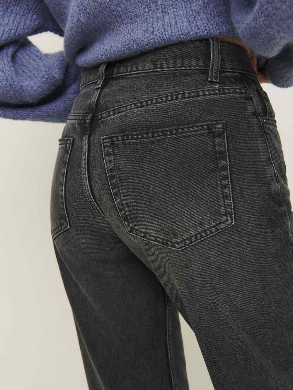 Reformation Abby Low Rise Straight Jeans - Trinity