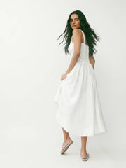 Reformation Petites Balia Linen Dress - White