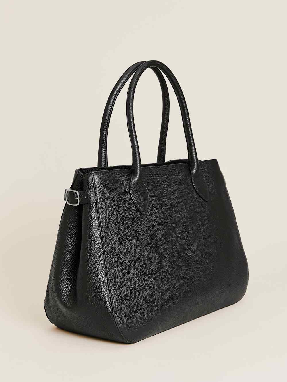 Reformation Oversized Patrizia Bag - Black Leather