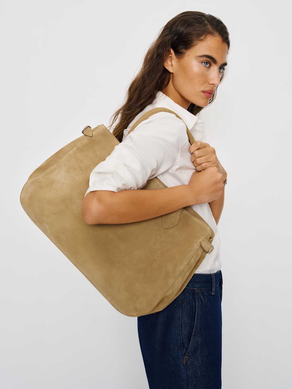 Reformation Oversized Patrizia Bag - Hazel Suede