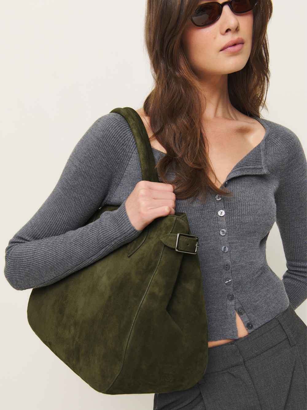 Reformation Oversized Patrizia Bag - Leccio Suede