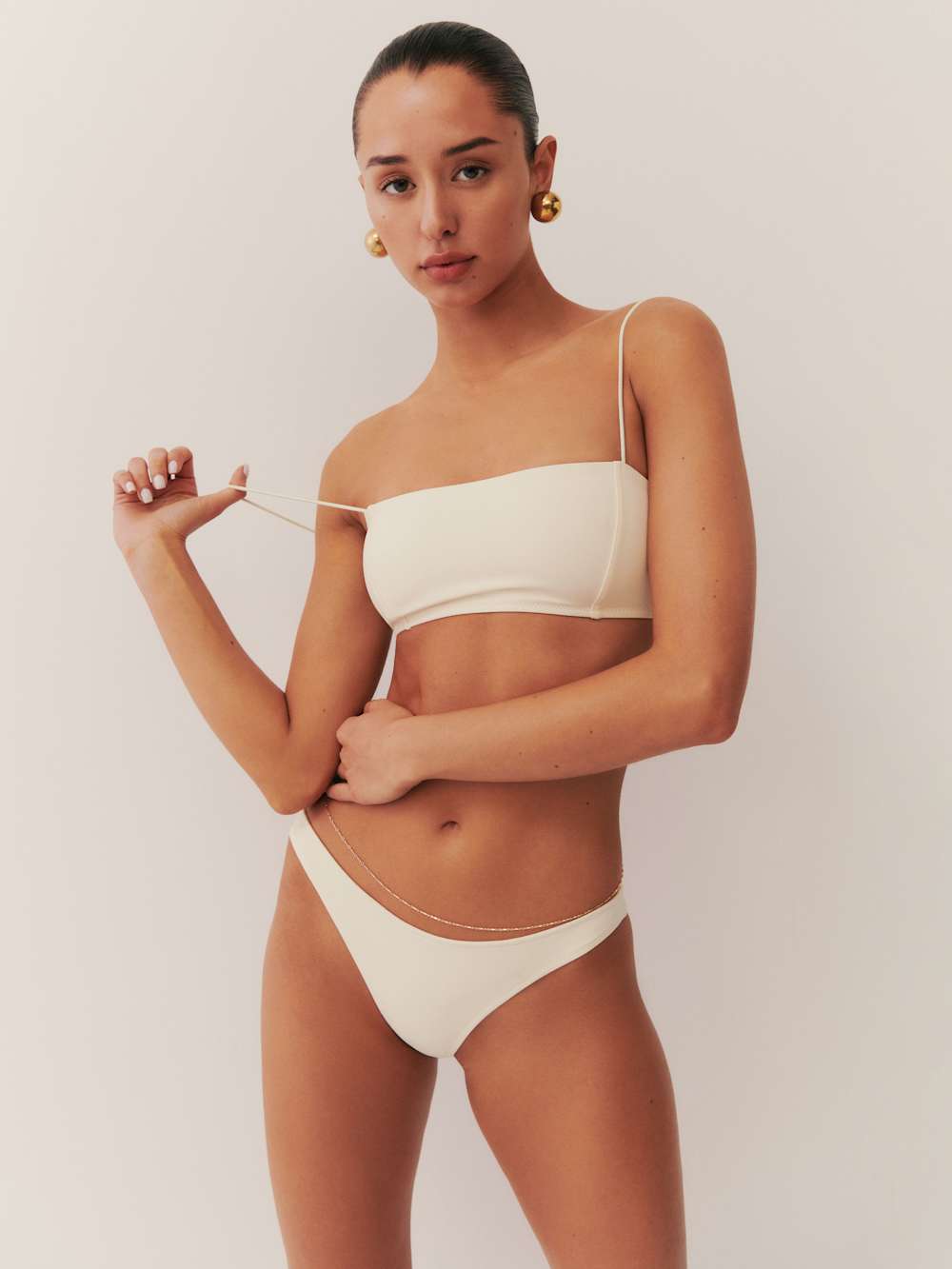 Reformation Monaco Bikini Top - Fior Di Latte