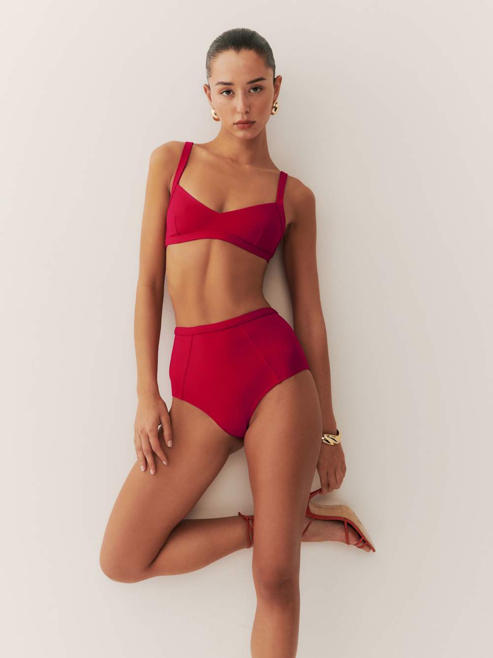 Reformation Soleil Bikini Top - Lipstick