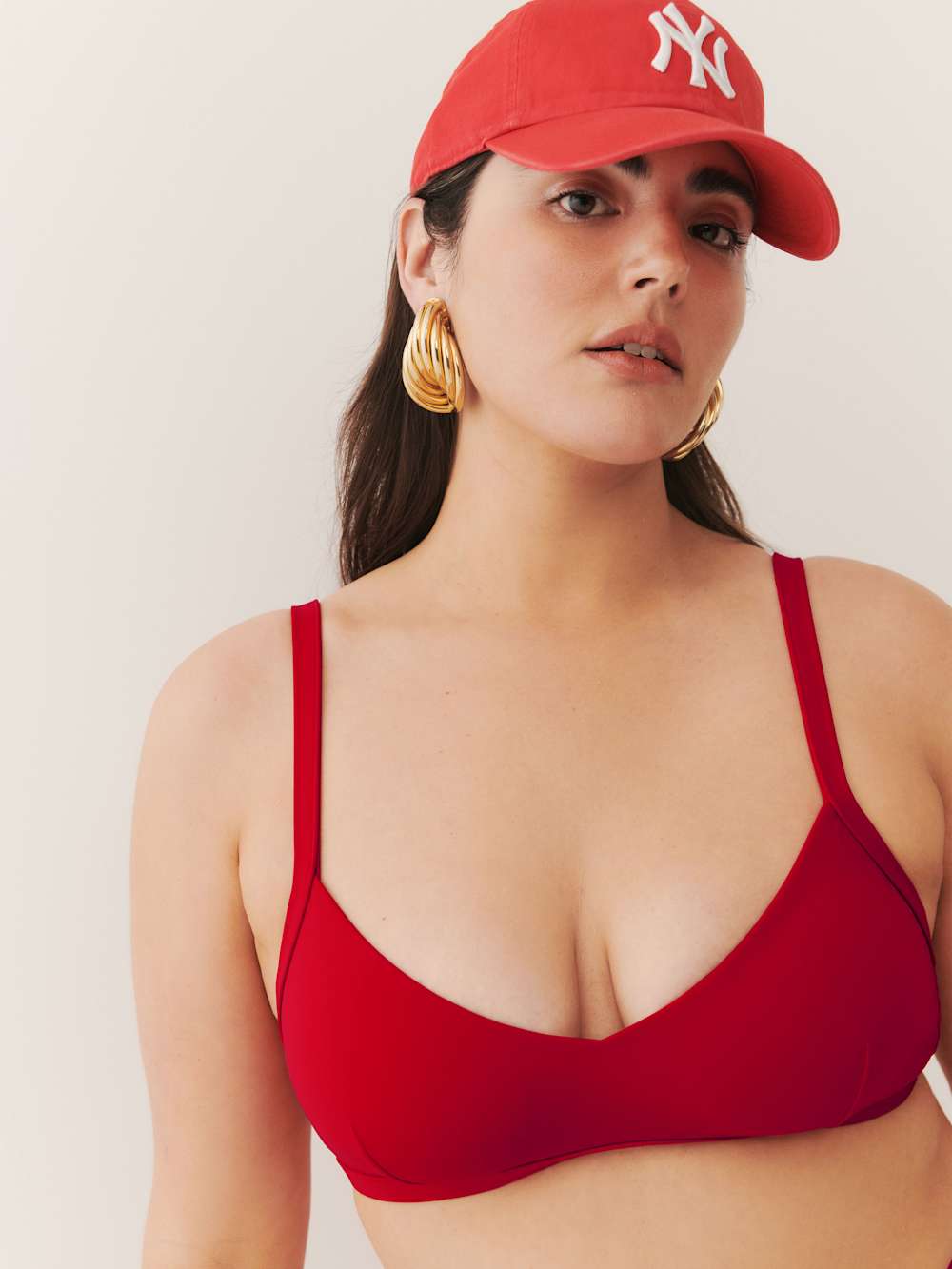 Reformation Soleil Bikini Top - Lipstick