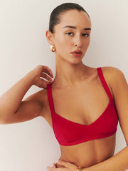 Reformation Soleil Bikini Top - Lipstick