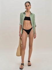 Reformation Campo Bikini Bottom - Black No Trim