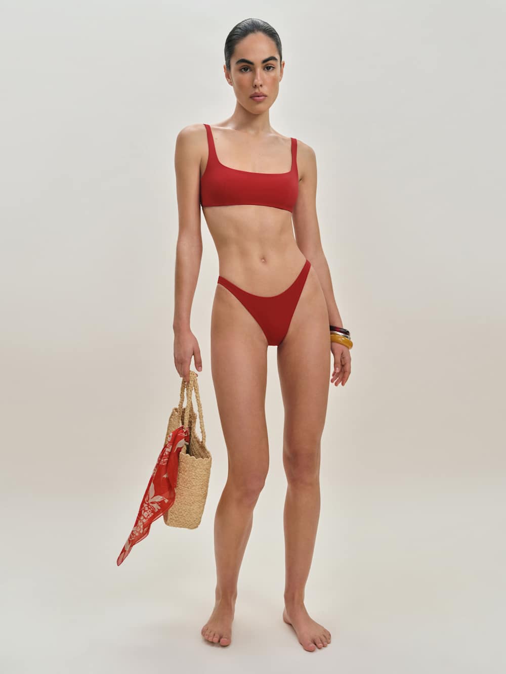 Reformation Campo Bikini Bottom - Lipstick
