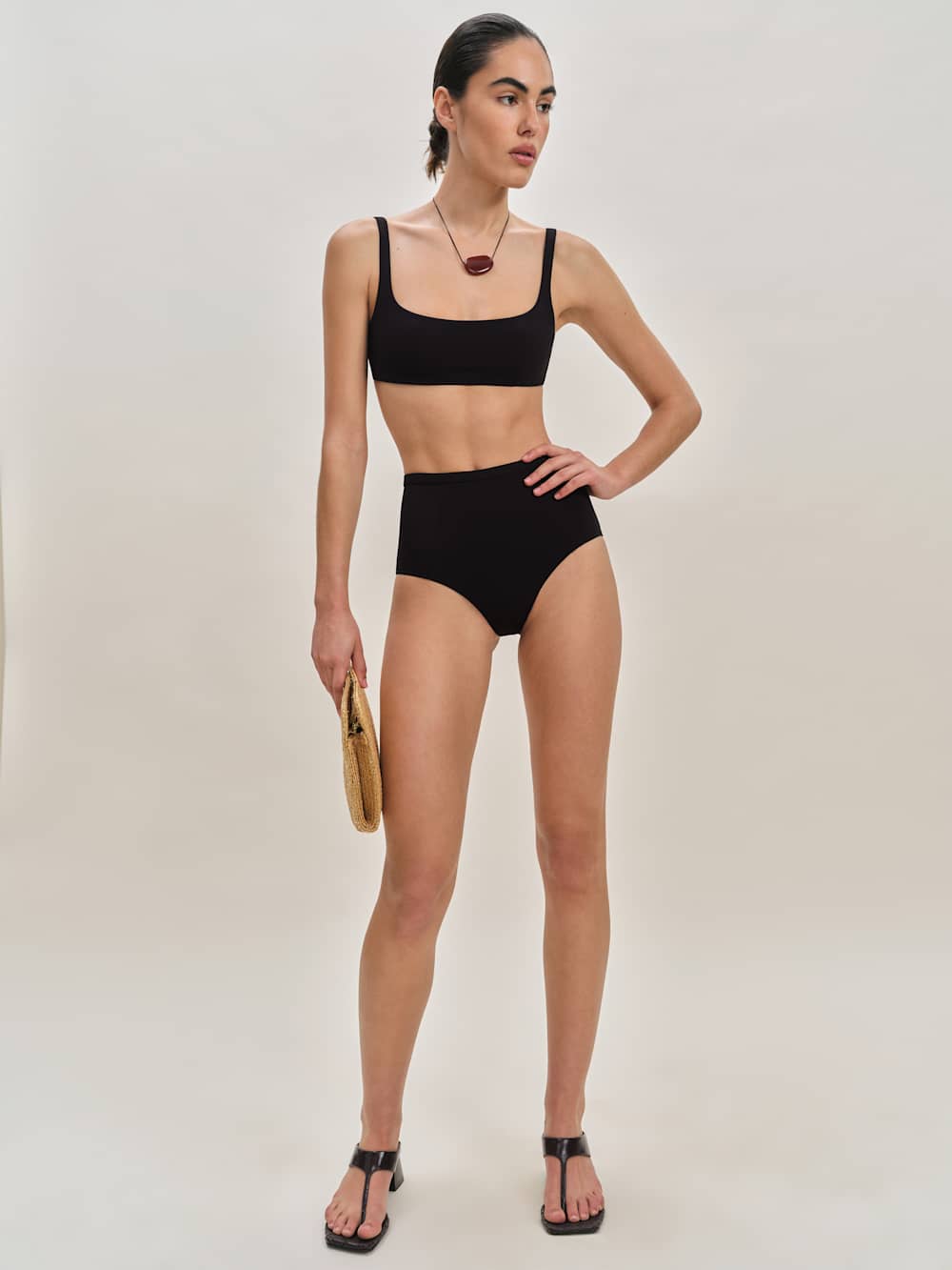 Reformation Azure Bikini Bottom - Black