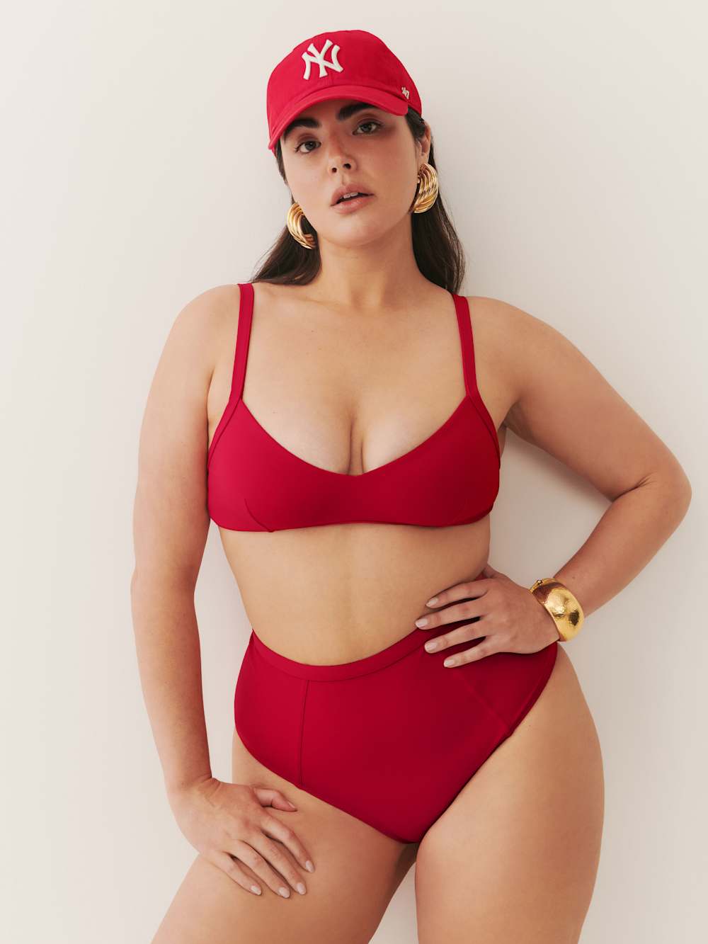Reformation Azure Bikini Bottom - Lipstick
