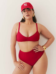Reformation Azure Bikini Bottom - Lipstick