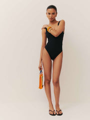 Reformation Posidonia One Piece Swimsuit - Black