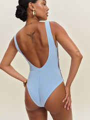 Reformation Posidonia One Piece Swimsuit - French Riviera Blue