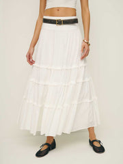 Reformation Evelina Skirt - Ivory