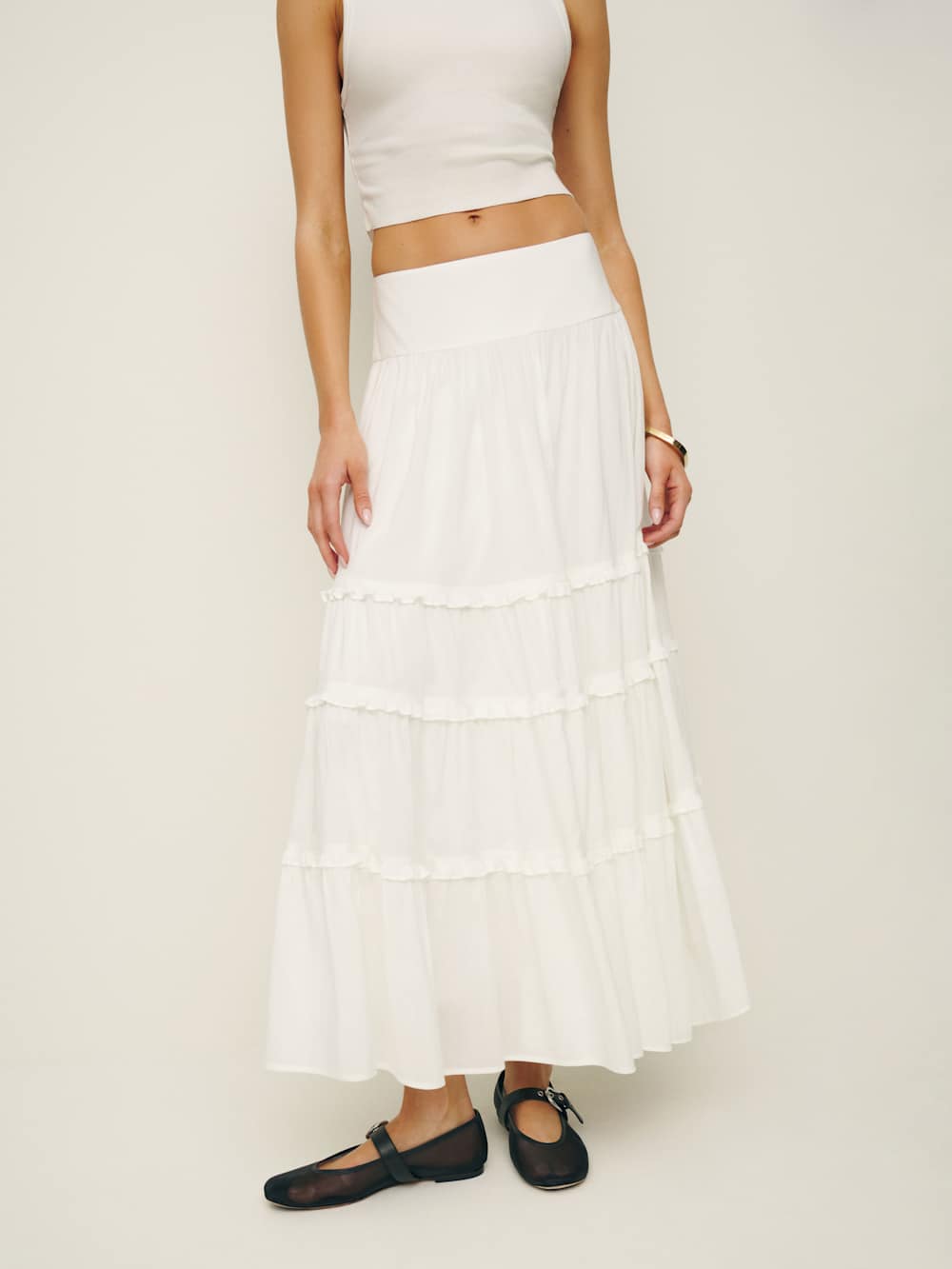 Reformation Evelina Skirt - Ivory