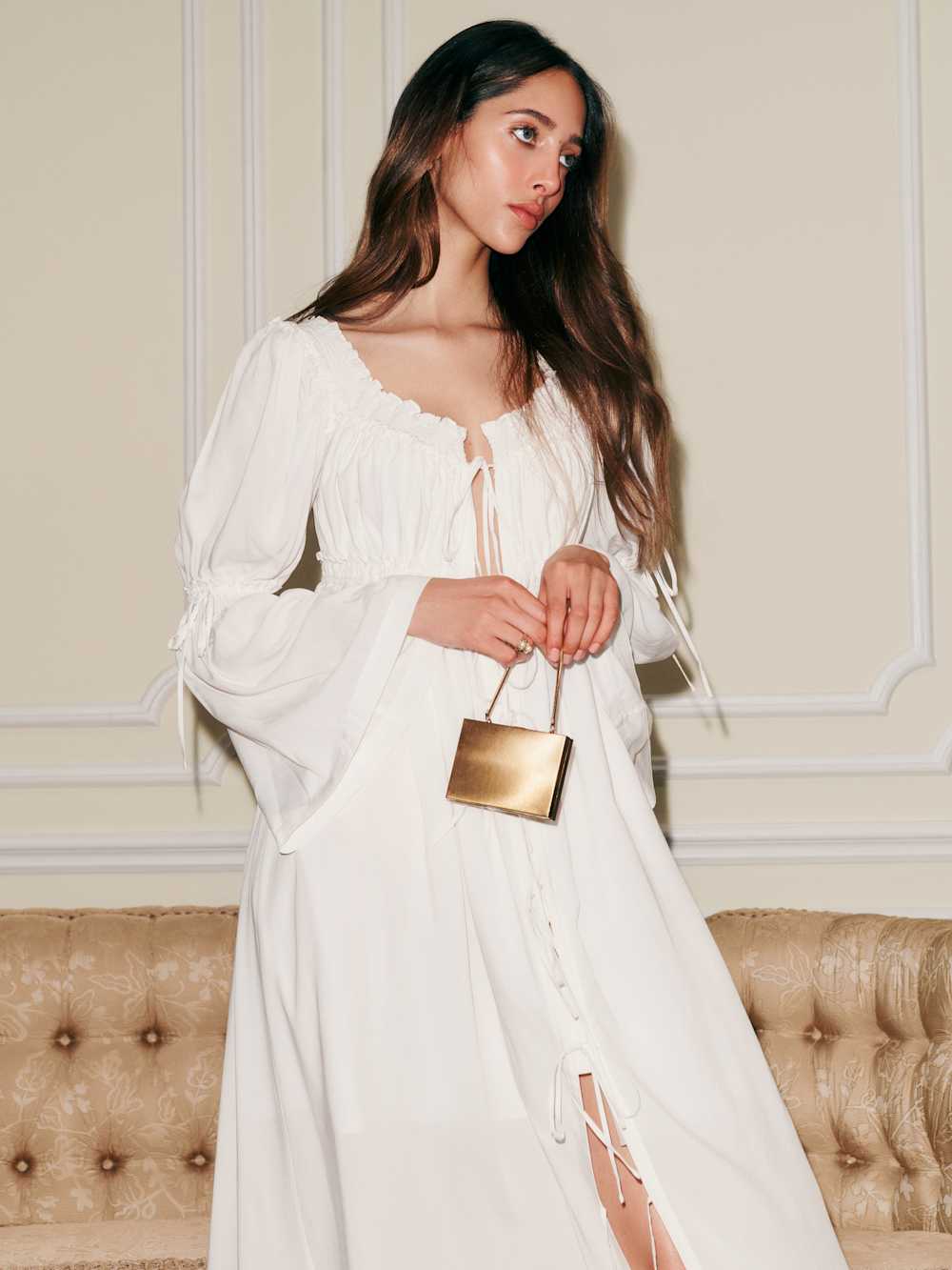 Reformation Cabrini Dress - Ivory