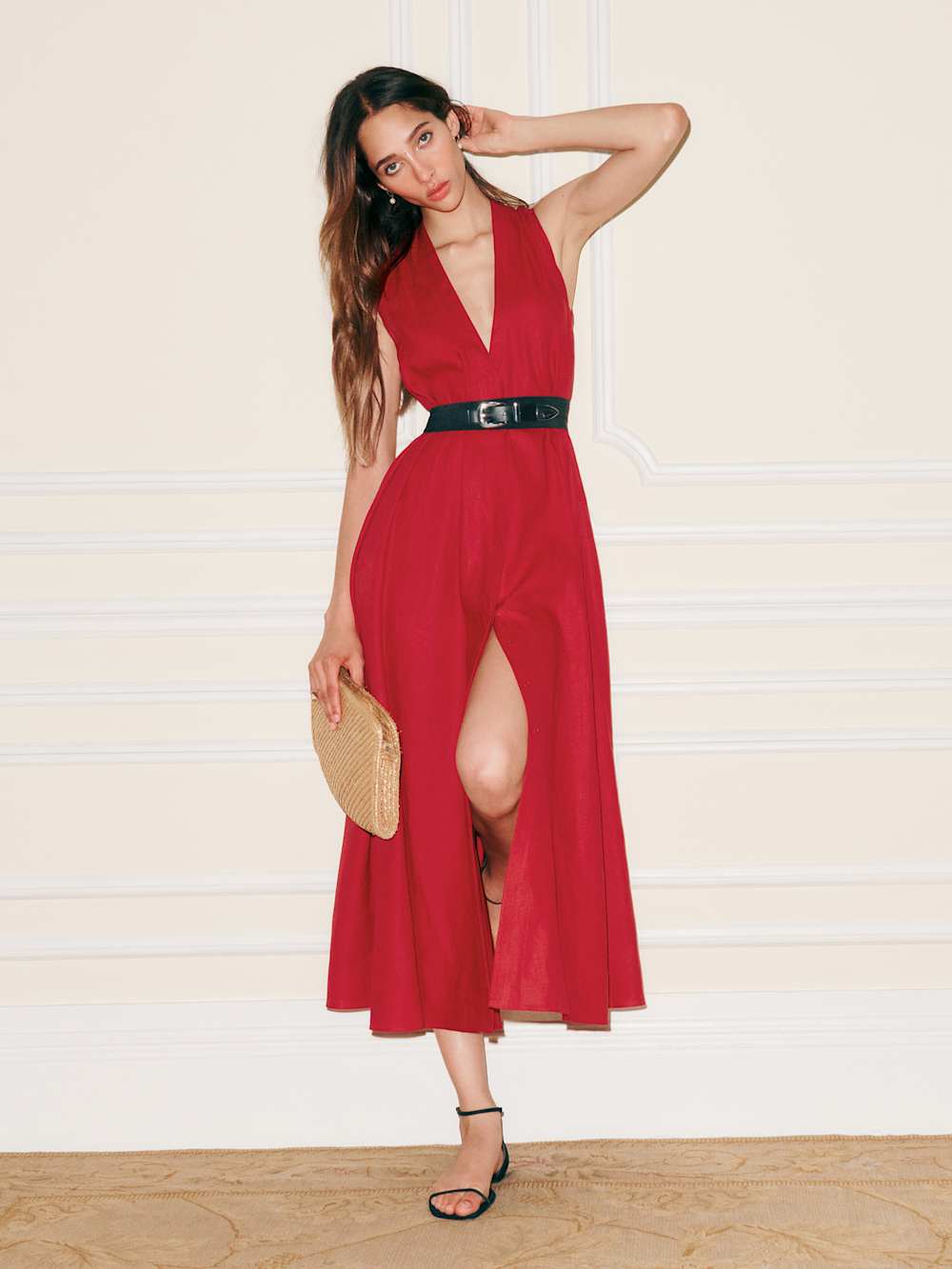 Reformation Downing Dress - Lipstick