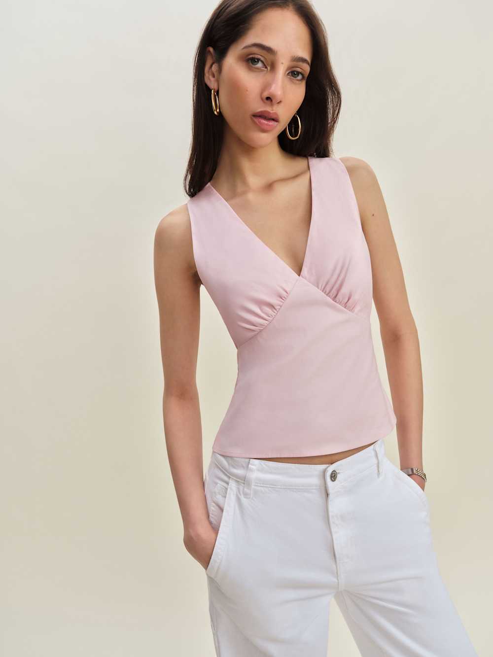Reformation Meg Top - Cherry Blossom