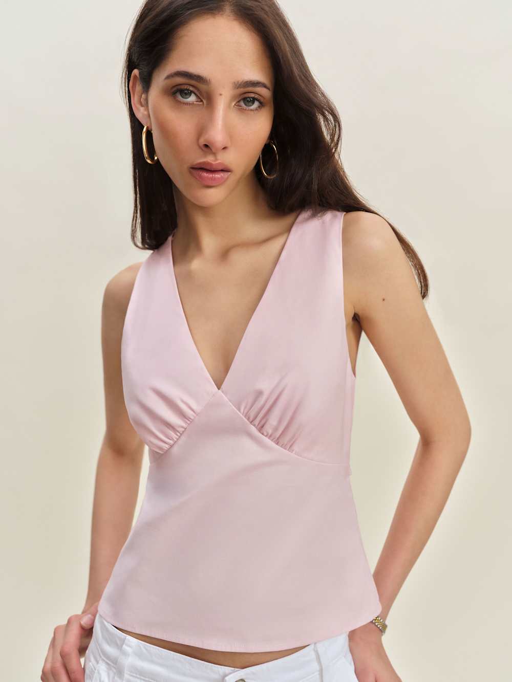 Reformation Meg Top - Cherry Blossom