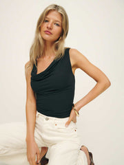 Reformation Darla Knit Top - Black