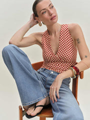 Reformation Bowie Knit Top - Pamplona Dot