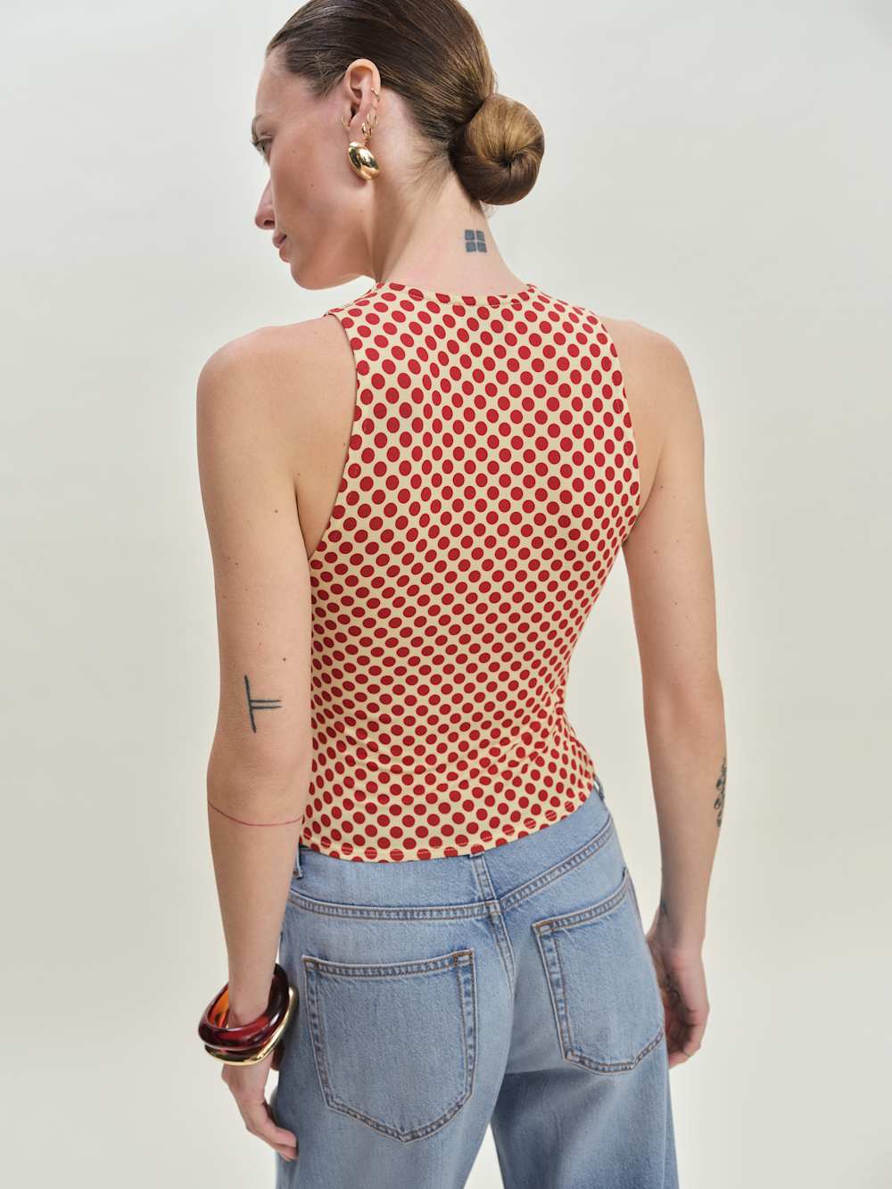 Reformation Bowie Knit Top - Pamplona Dot