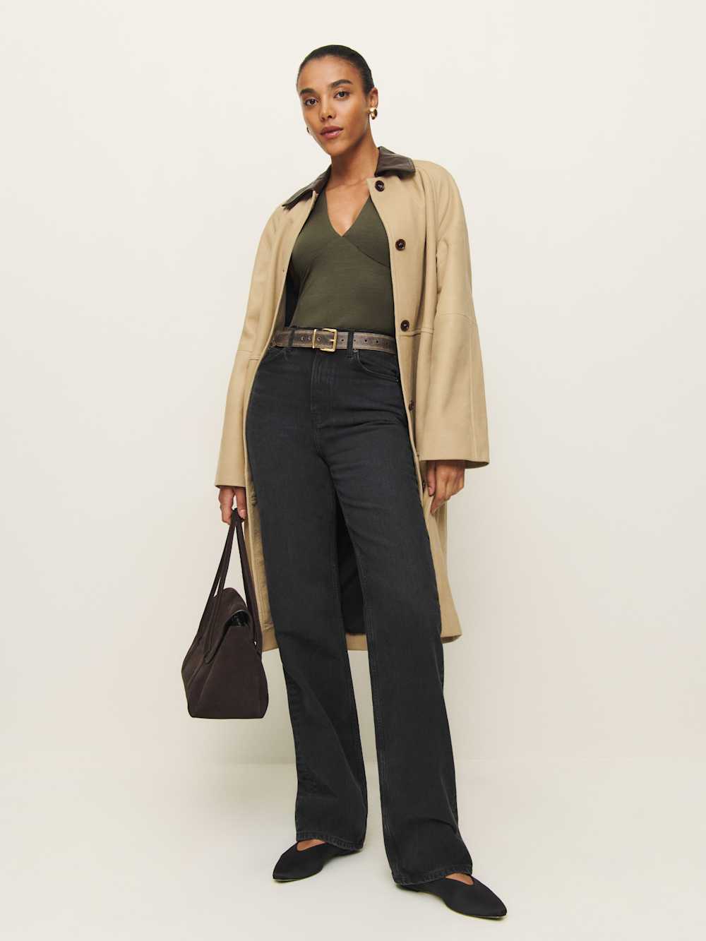 Reformation Bowie Knit Top - Pine Tree