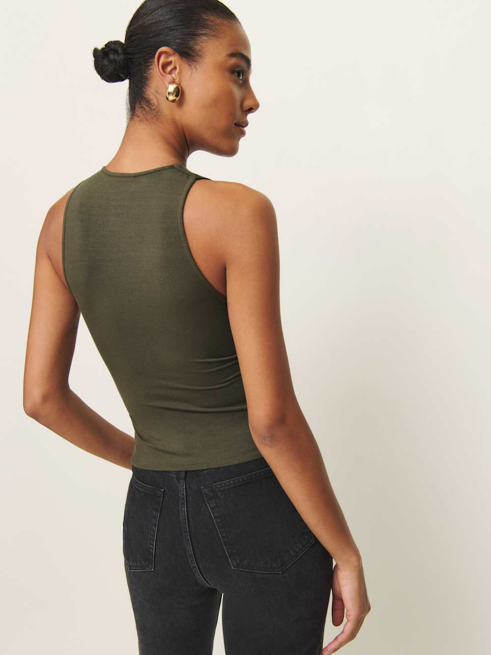 Reformation Bowie Knit Top - Pine Tree