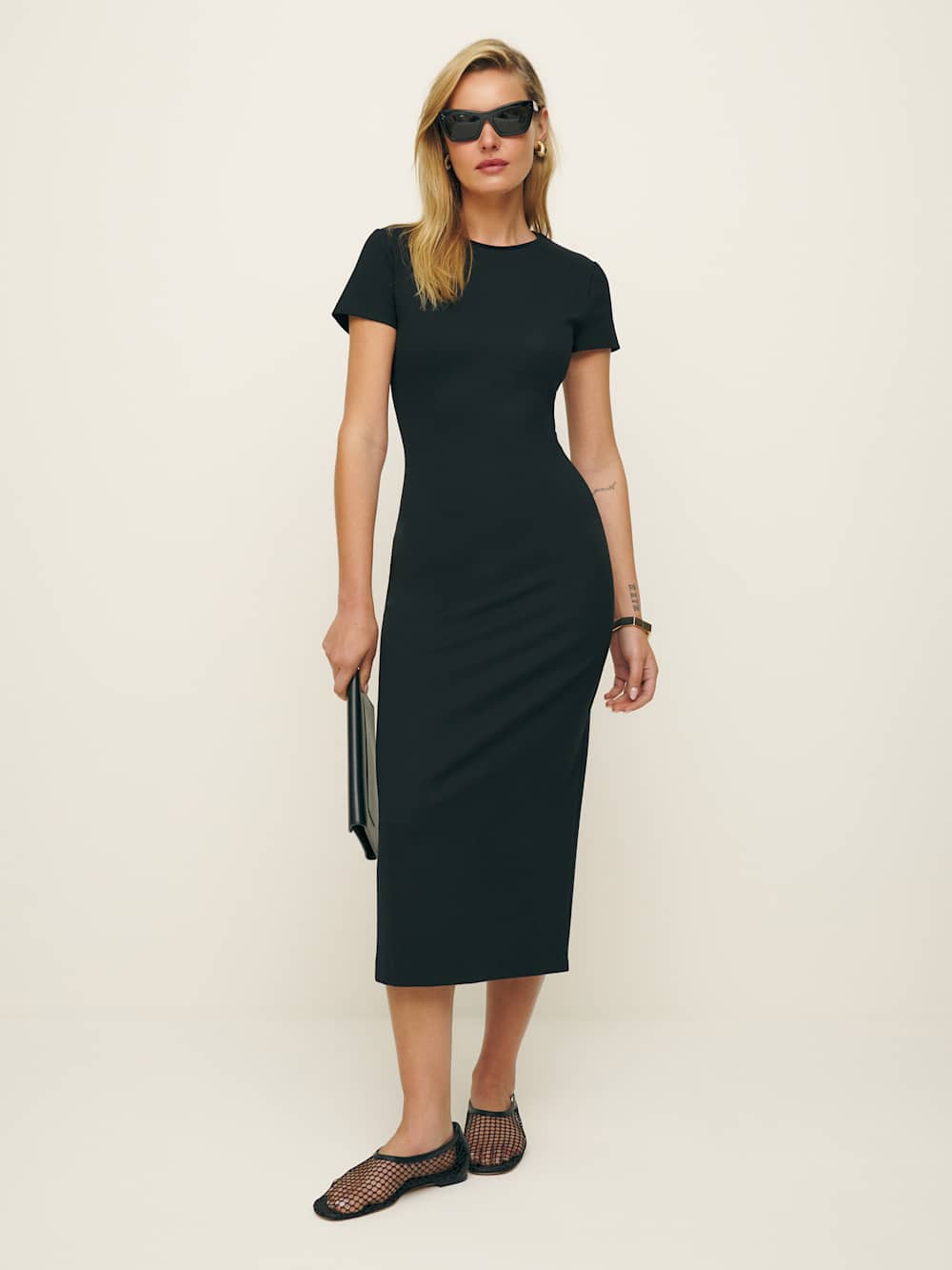 Reformation Elona Knit Dress - Black