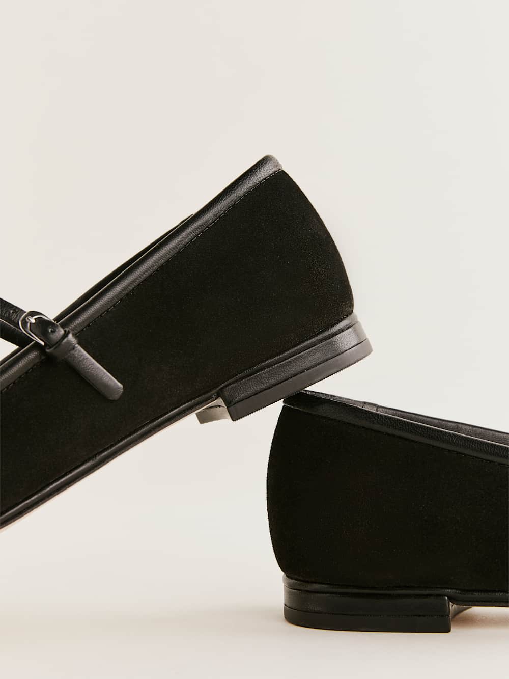 Reformation Charlie Ballet Flat - Black Suede