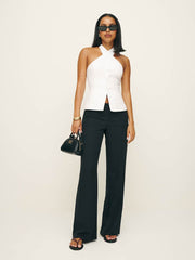 Reformation Tate Linen Top - White