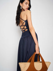 Reformation Ginny Cotton Sweater Dress - Navy