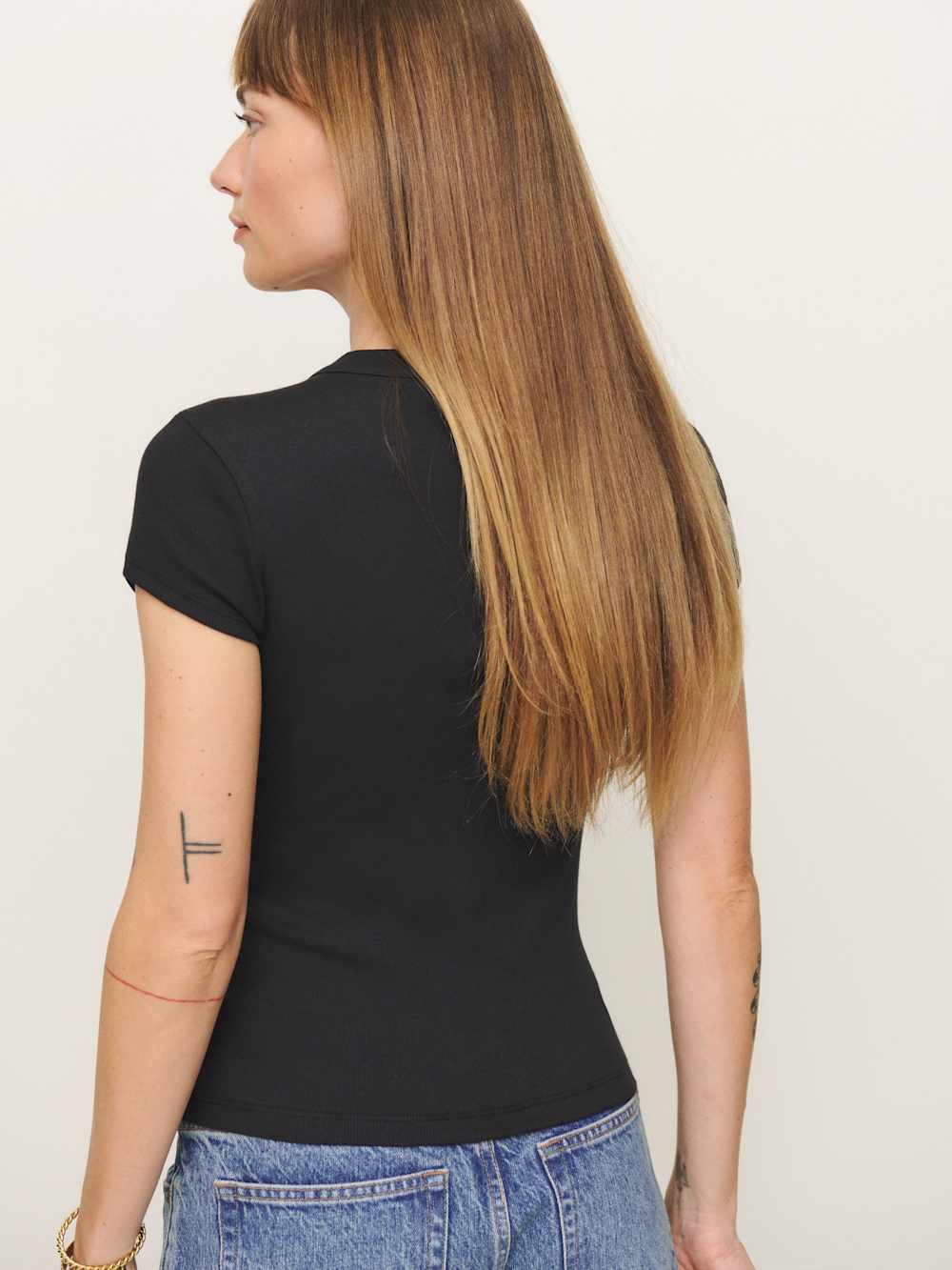 Reformation Raelynn Knit Top - Black