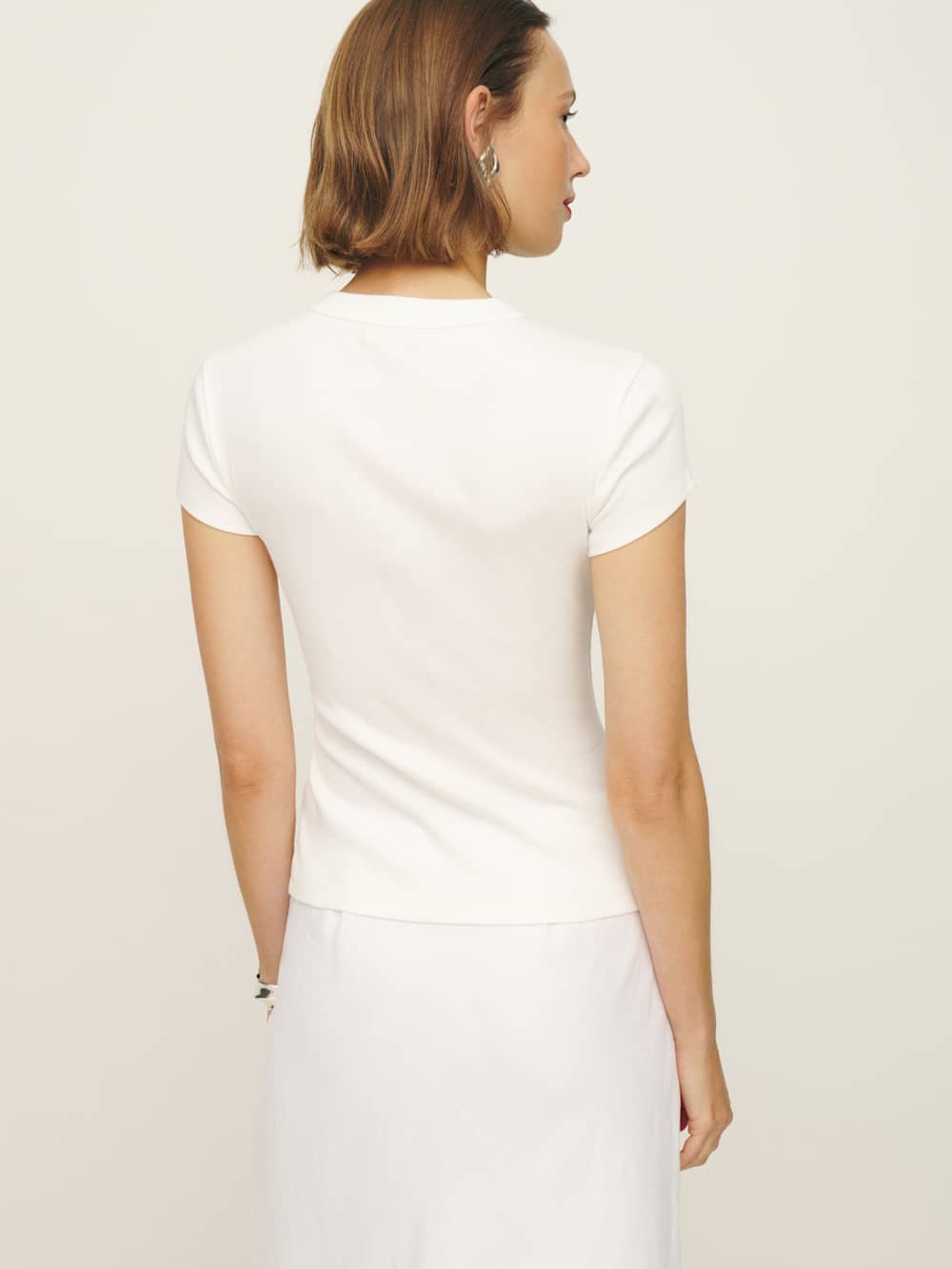 Reformation Raelynn Knit Top - Bleach