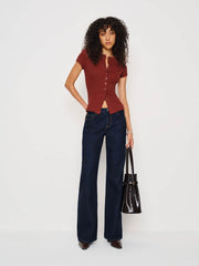 Reformation Raelynn Knit Top - Chianti