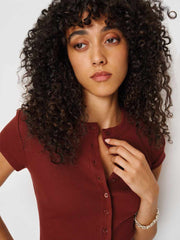 Reformation Raelynn Knit Top - Chianti