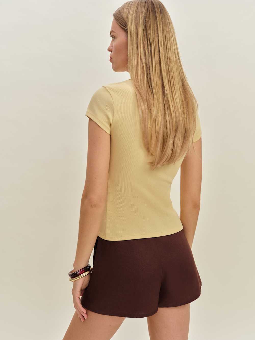 Reformation Raelynn Knit Top - Blonde