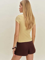 Reformation Raelynn Knit Top - Blonde