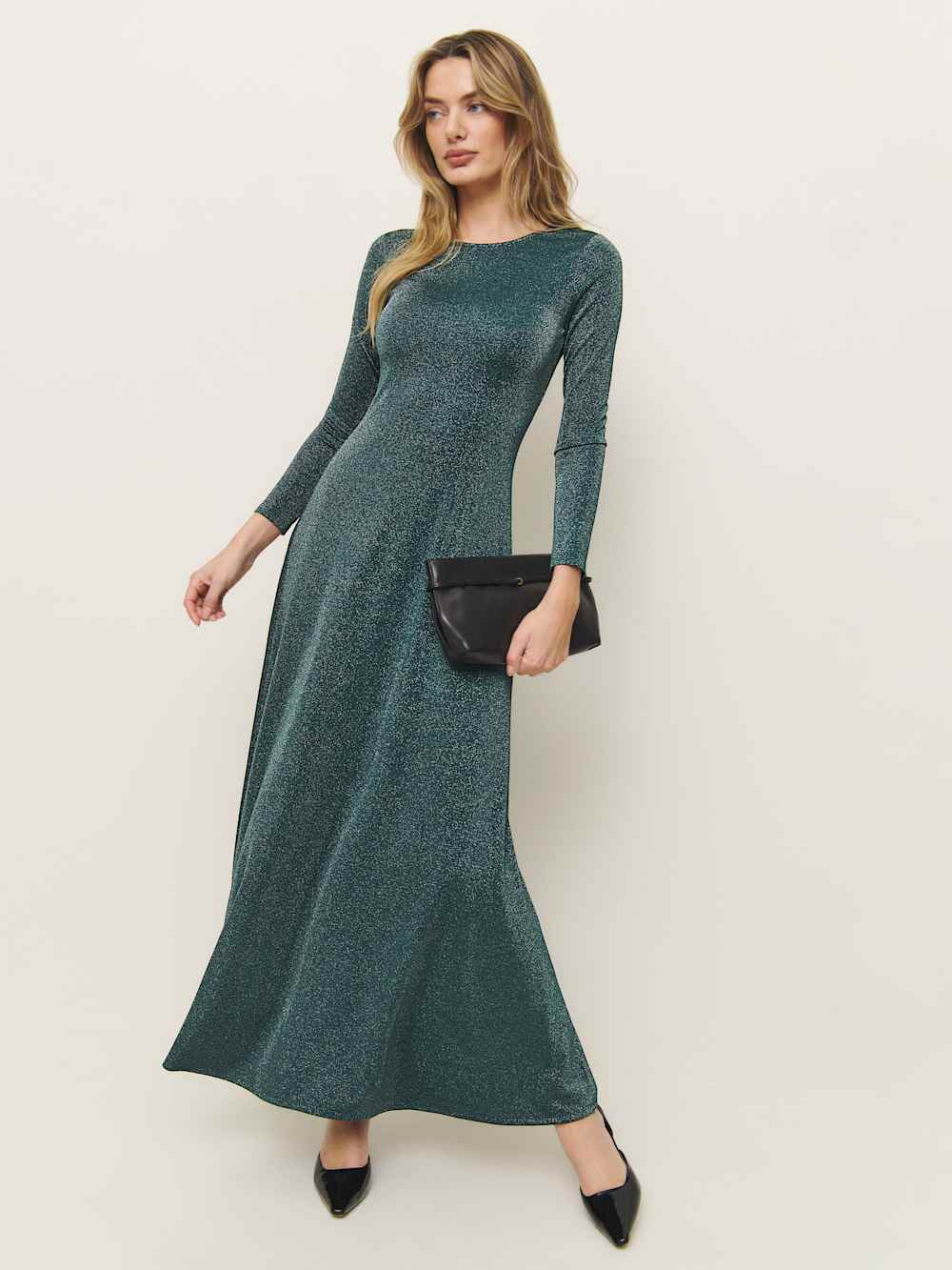 Reformation Kori Knit Dress - Mermaid Sparkle