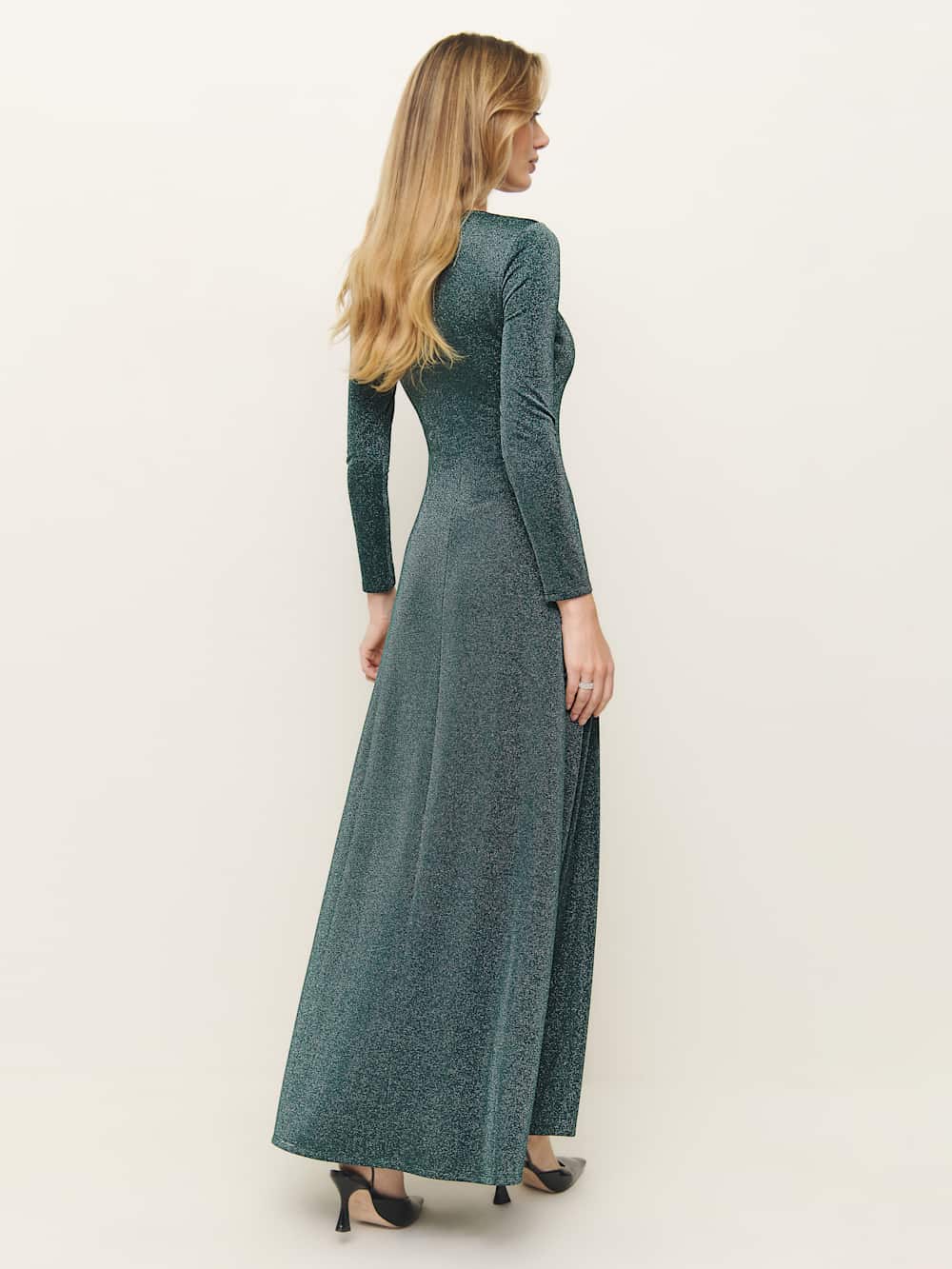 Reformation Kori Knit Dress - Mermaid Sparkle