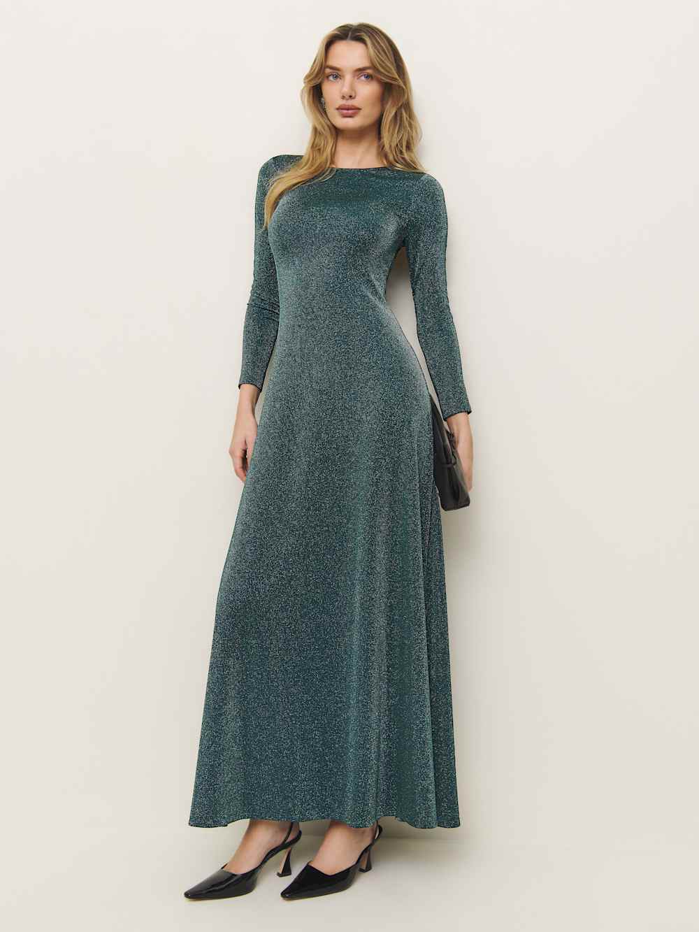 Reformation Kori Knit Dress - Mermaid Sparkle