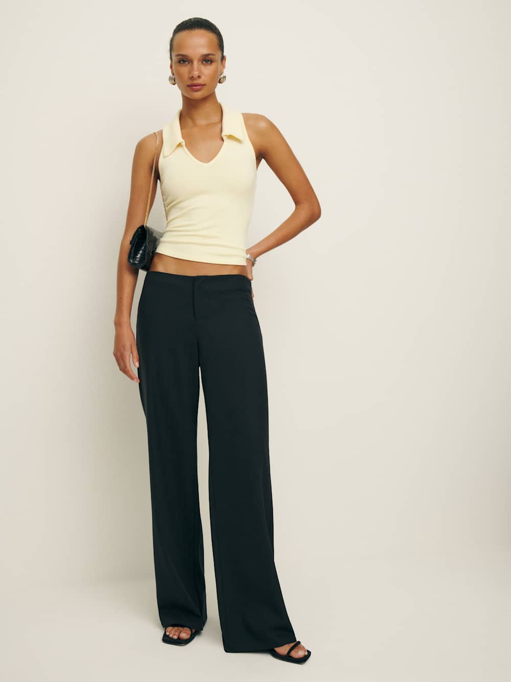 Reformation Austine Knit Top - Custard