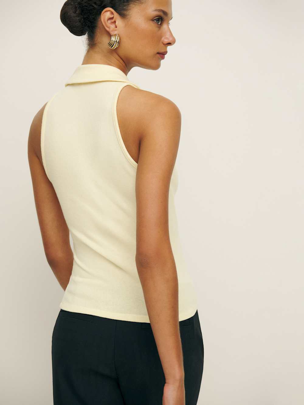 Reformation Austine Knit Top - Custard