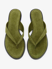 Reformation Jessie Thong Sandal - Avocado Suede