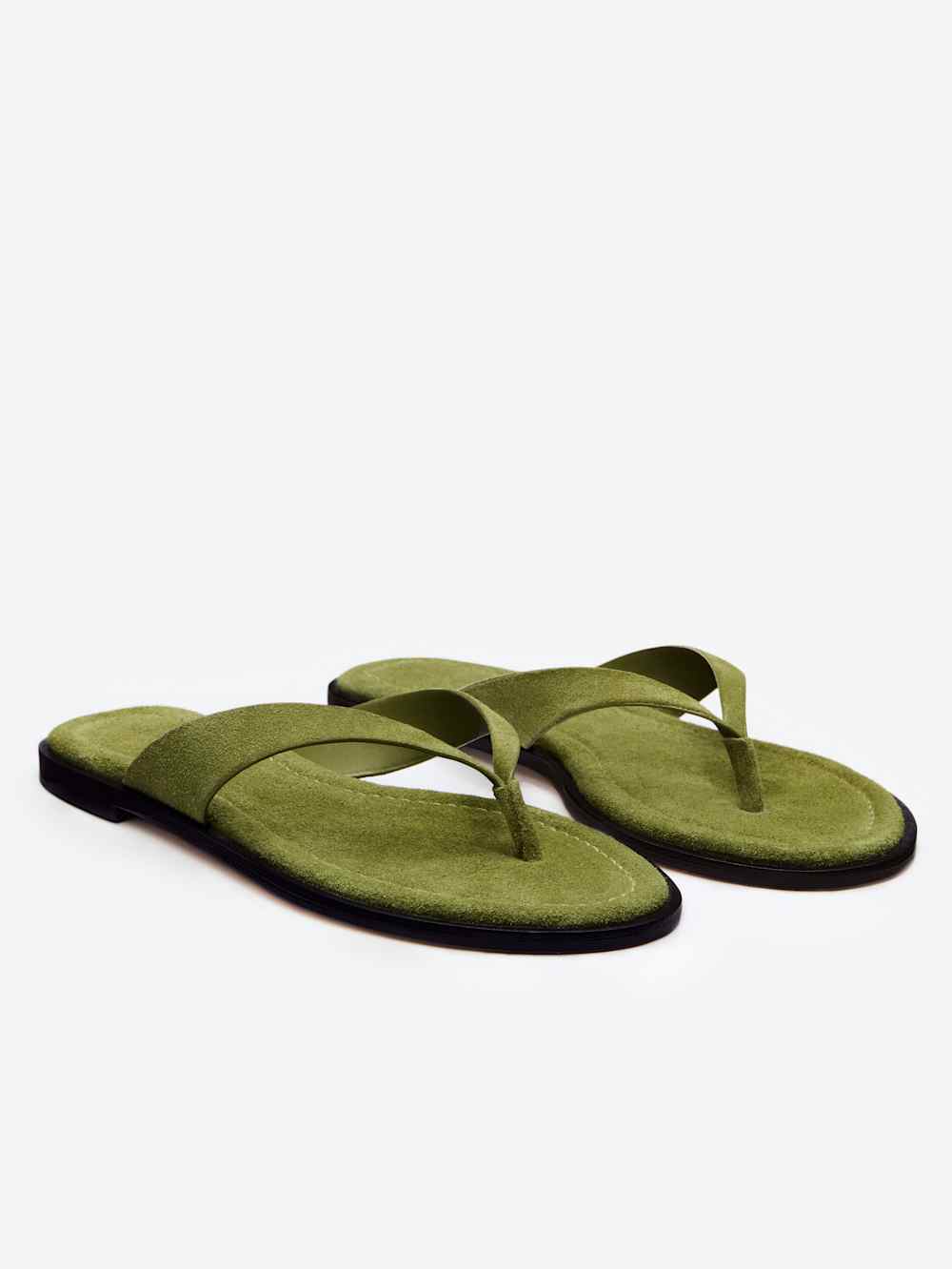 Reformation Jessie Thong Sandal - Avocado Suede