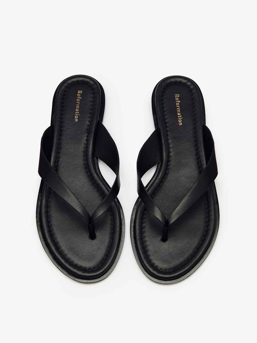 Reformation Jessie Thong Sandal - Black Black