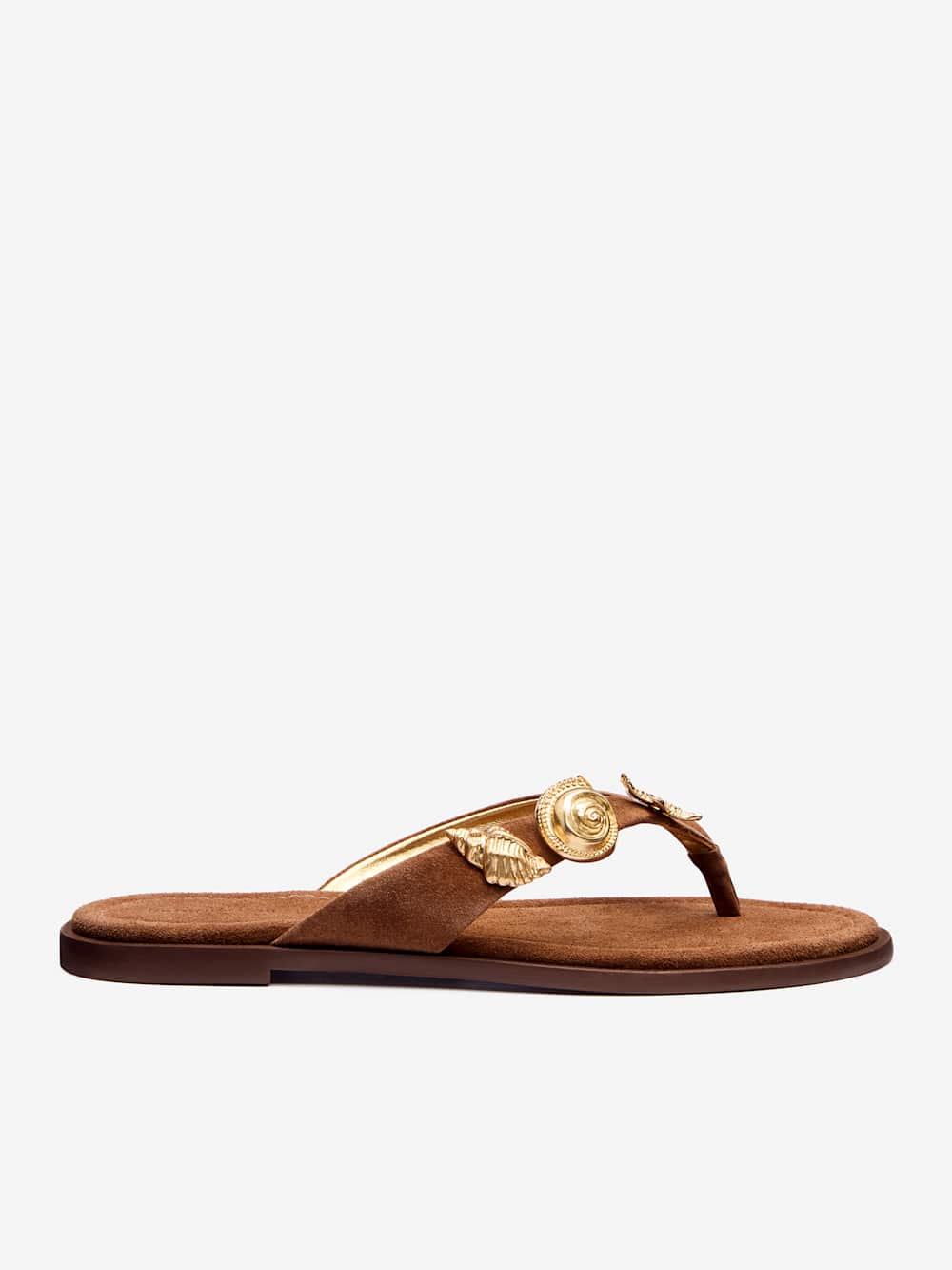 Reformation Jessie Thong Sandal - Rum Suede Shells